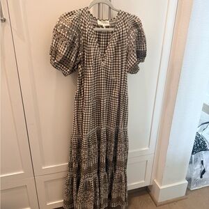 The avenue (the Great) Brown, checkered dress